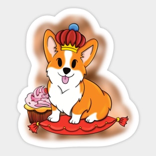 King Corgi Sticker